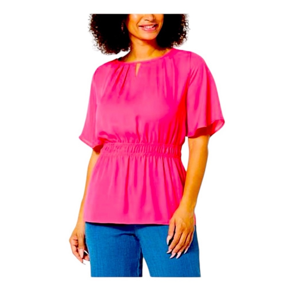 IMAN Vibrant Pink Blouse